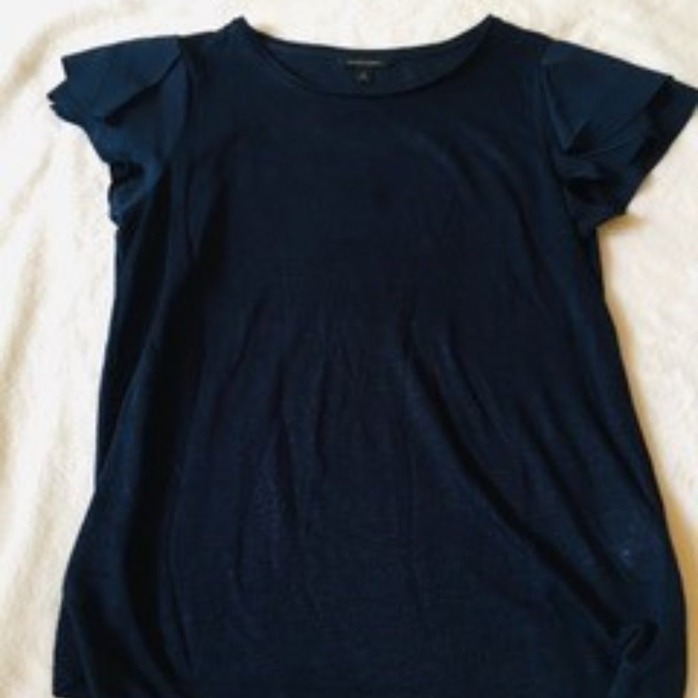 Banana Republic sheer flutter sleeve t-shirt